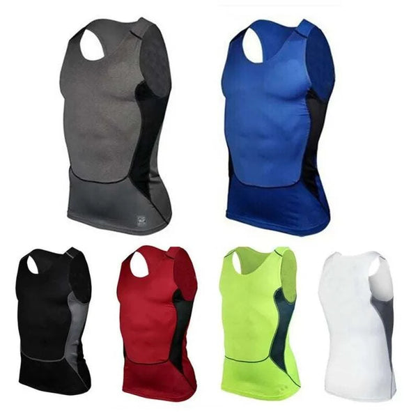 Mens Tight Fitness Sports Gym Vest