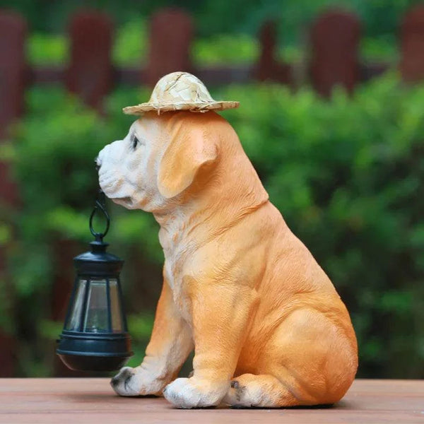 Garden Dog Light Sculpture