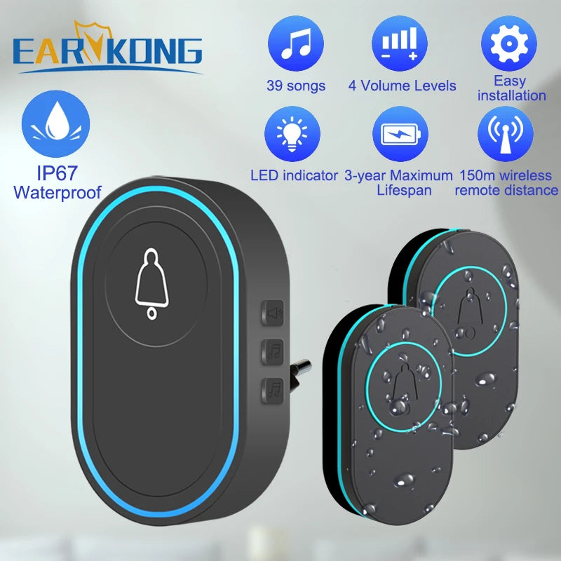 Intelligent Waterproof Wireless Doorbell