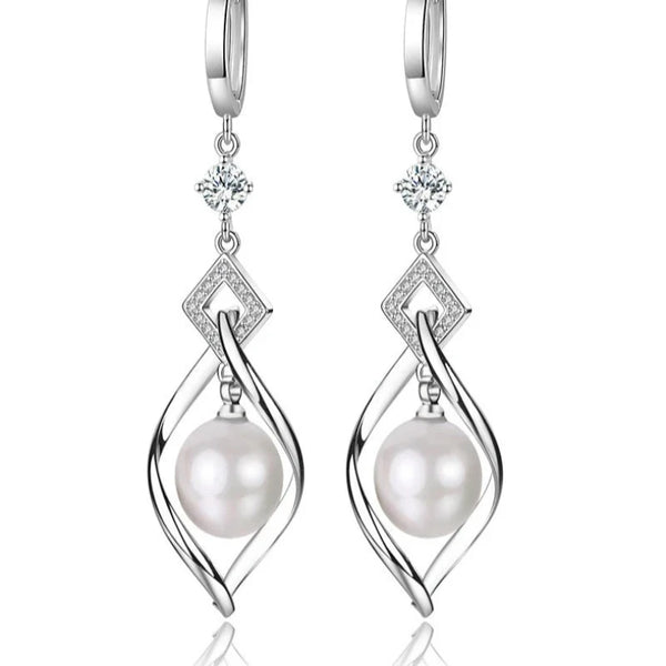 Natural Pearl Rotate Earrings