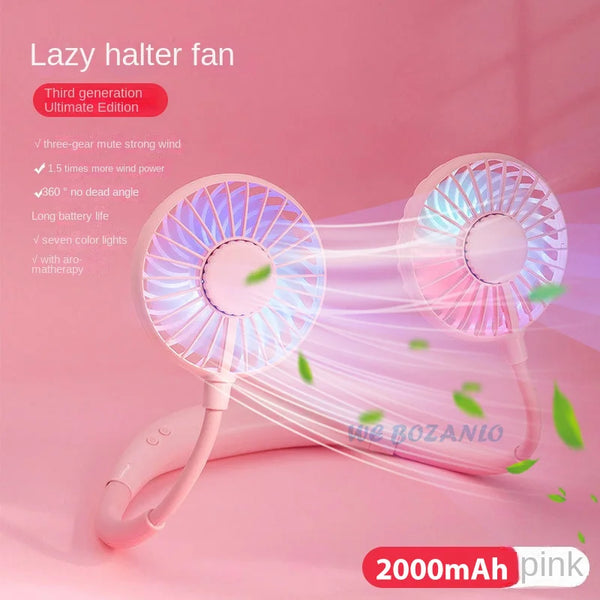 Leafless Mini Hanging Neck Fans