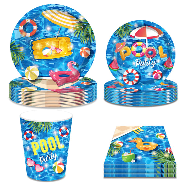 Summer Pool Disposable Tableware