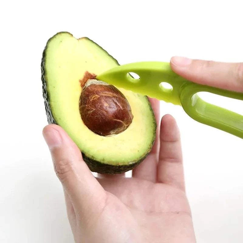 Plastic 3 In 1 Avocado Slicer