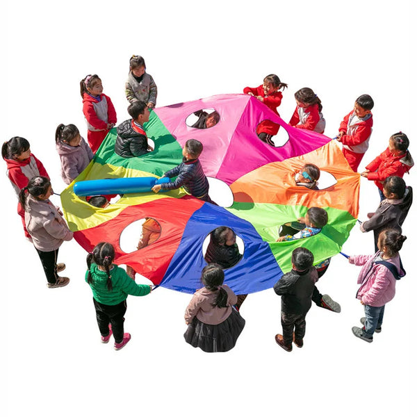 Kids Rainbow Parachute Whack Game