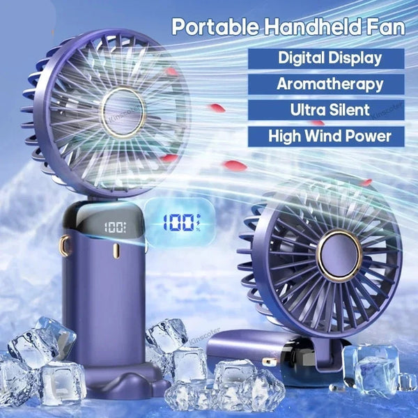 Foldable USB Display Screen Fan