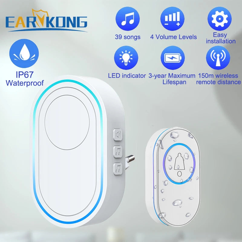 Intelligent Waterproof Wireless Doorbell