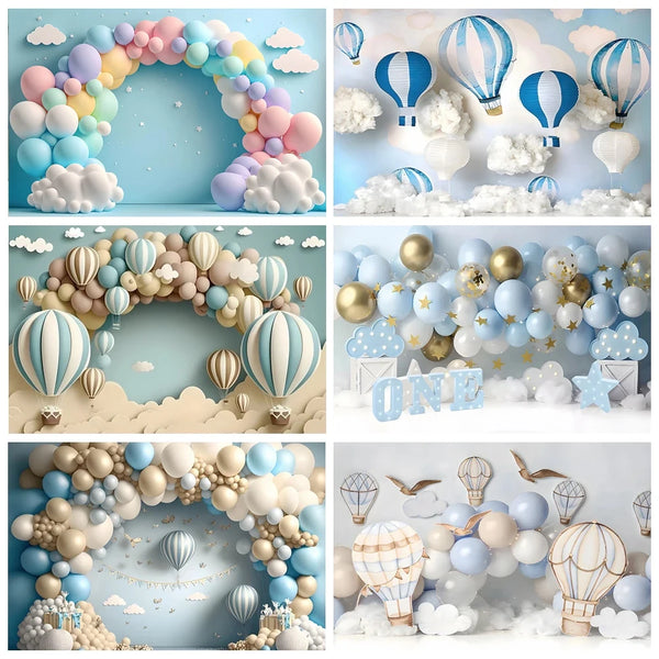 3D Air Balloon Cloud Smash Background