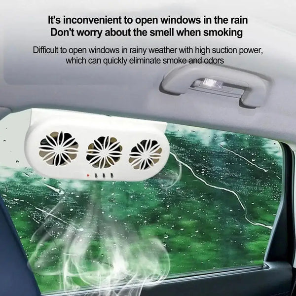 Solar Powered Car Window Exhaust Fan