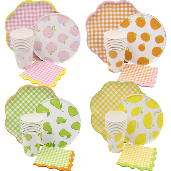 Summer 1set Fruits Disposable Tableware