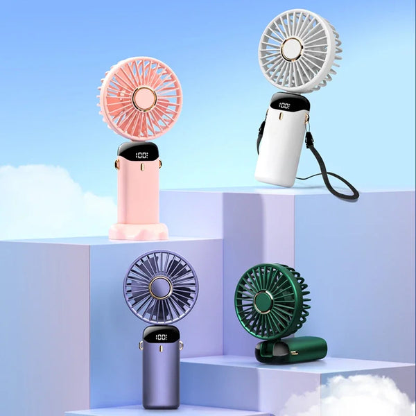 Foldable USB Display Screen Fan