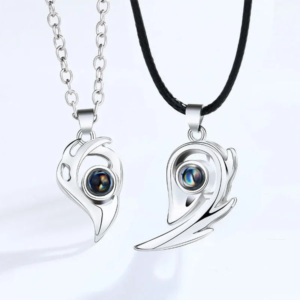 I Love You Projection Magnetic Couple Necklace