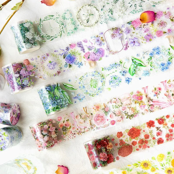 Flower Wide PET Washi Tape