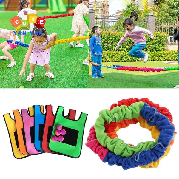 Summer Rainbow Stretchy Pull Jump Rope