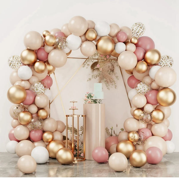 Tender Pink Gold Balloon Garland Arch Kit