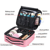 Partition Multi Functional Portable Makeup Bag